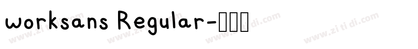 worksans Regular字体转换
